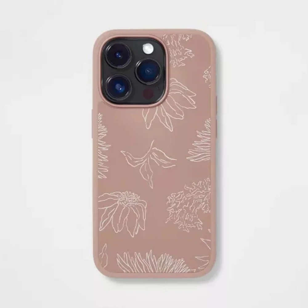 Floral Apple iPhone 14 Plus Phone Case | Heyday- Warm Taupe